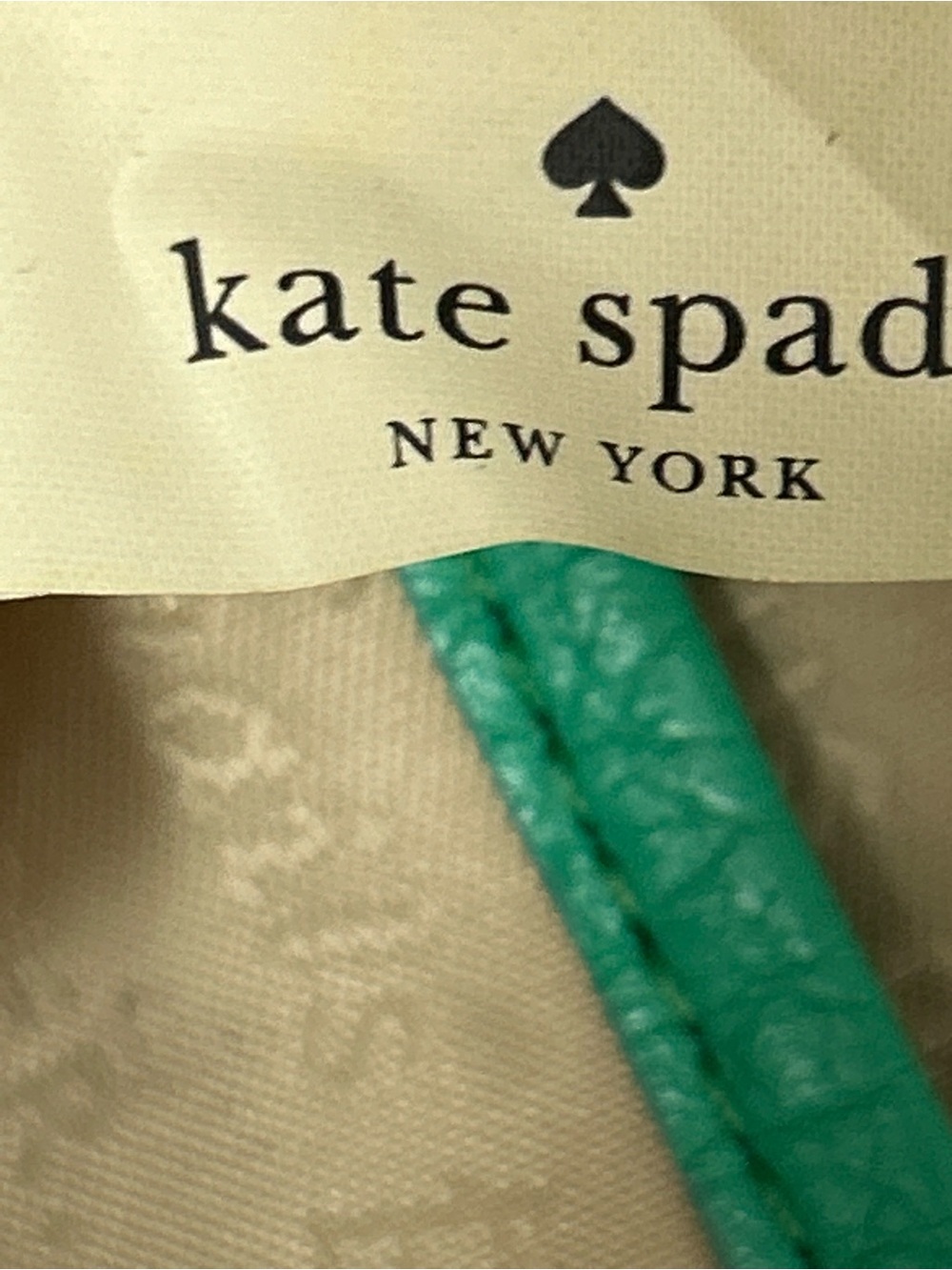 kate spade Storybook Lining Teal and Cream Stripe Crossbody Approx. 10 x 6.5 x 3 - Picture 14 of 17